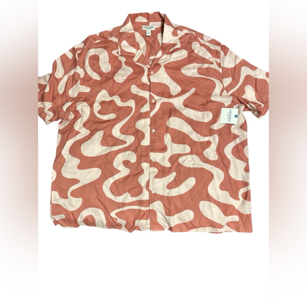 Arizona Men’s Button Down Half Sleeve Shirt Size XL